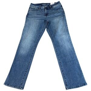 Macy's Inc Jeans Womens 8 Blue Denim Regular Fit Straight Leg Tummy Control New